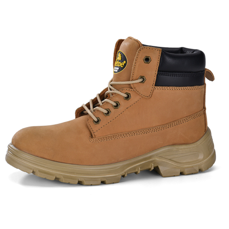 Cow Nubuck Leather Steel Toe Work Boots M-8173