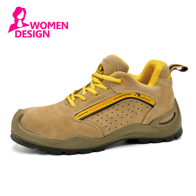 Ladies Steel Toe Caps Work Ultra Lightweight Trainers with Laces Safety Work Shoes
