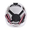 Construction Manufacturing Earmuffs Safety Helmet Abs CE Approved Safety Helmets W-003 White