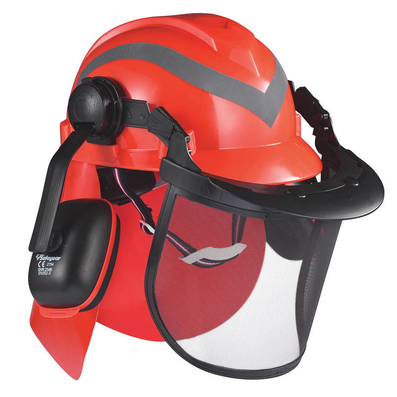 Safety Helmets & Face Shield & Earmuff M-5009 Red