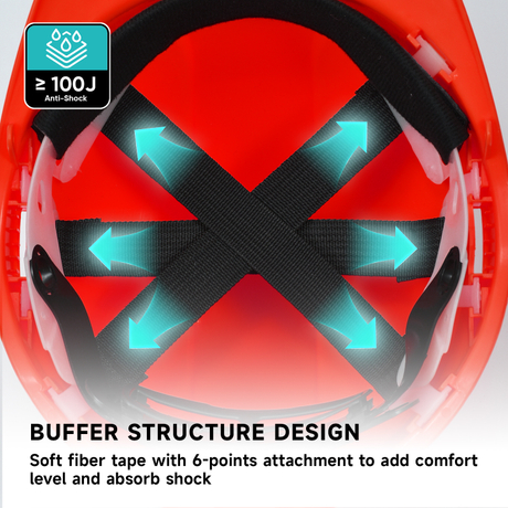 Red Construction Work Helmet W-002 