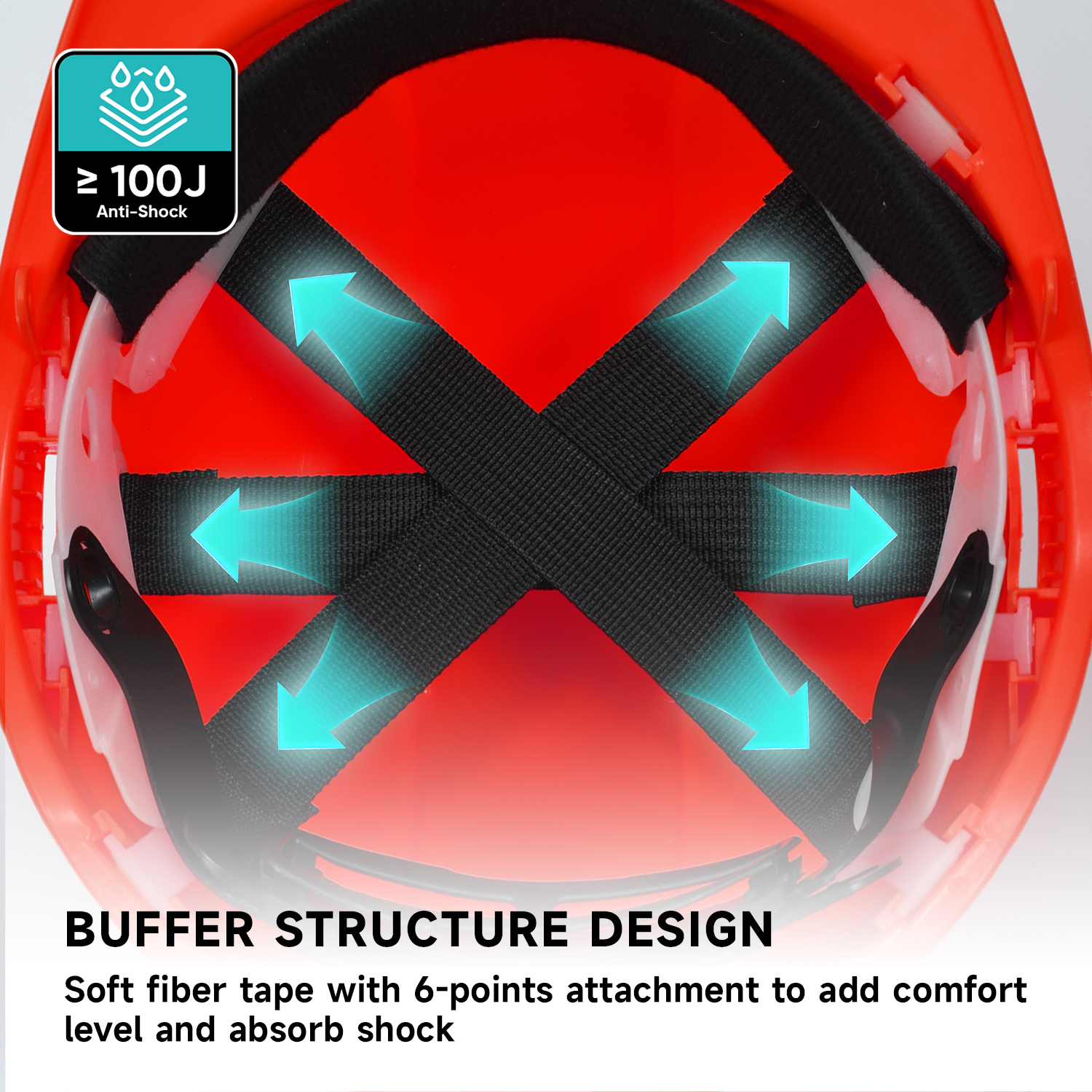 Red Construction Work Helmet W-002 