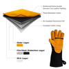 Heat Resistant Welding Work Gloves FL-1023 Black