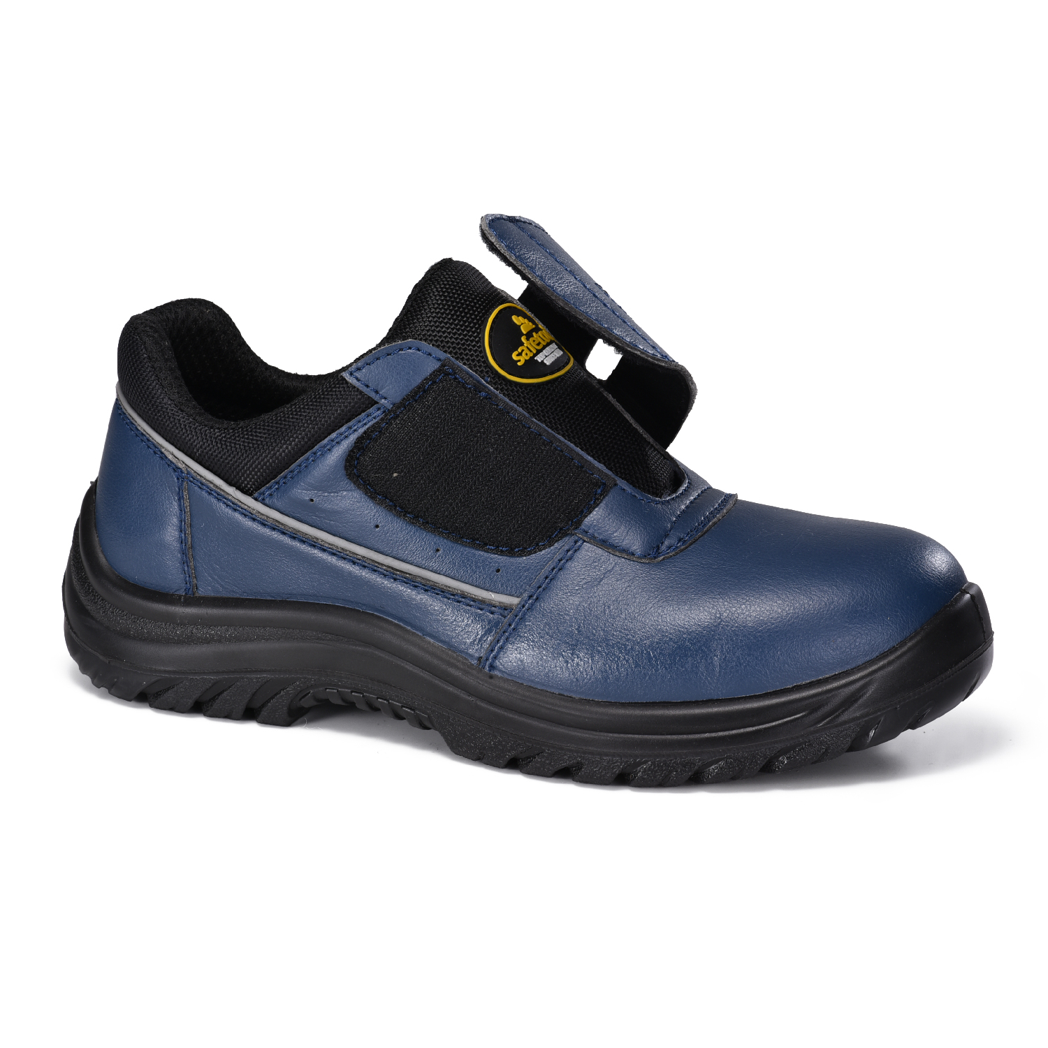 Blue Color S2 ESD Approved Light Weight Micfo Fiber Leather Safety Shoes L-7531