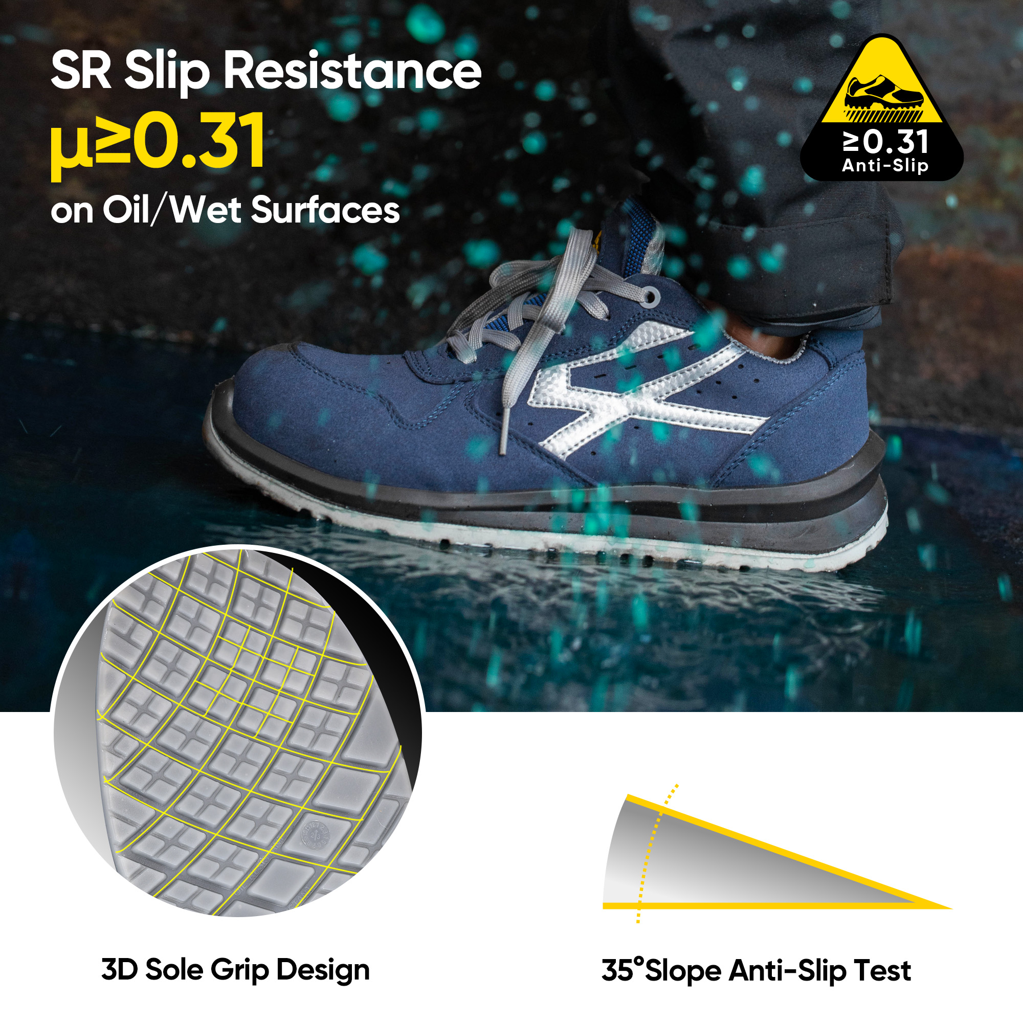 Logistics Anti-shock Composite Toe Cap Work Shoes