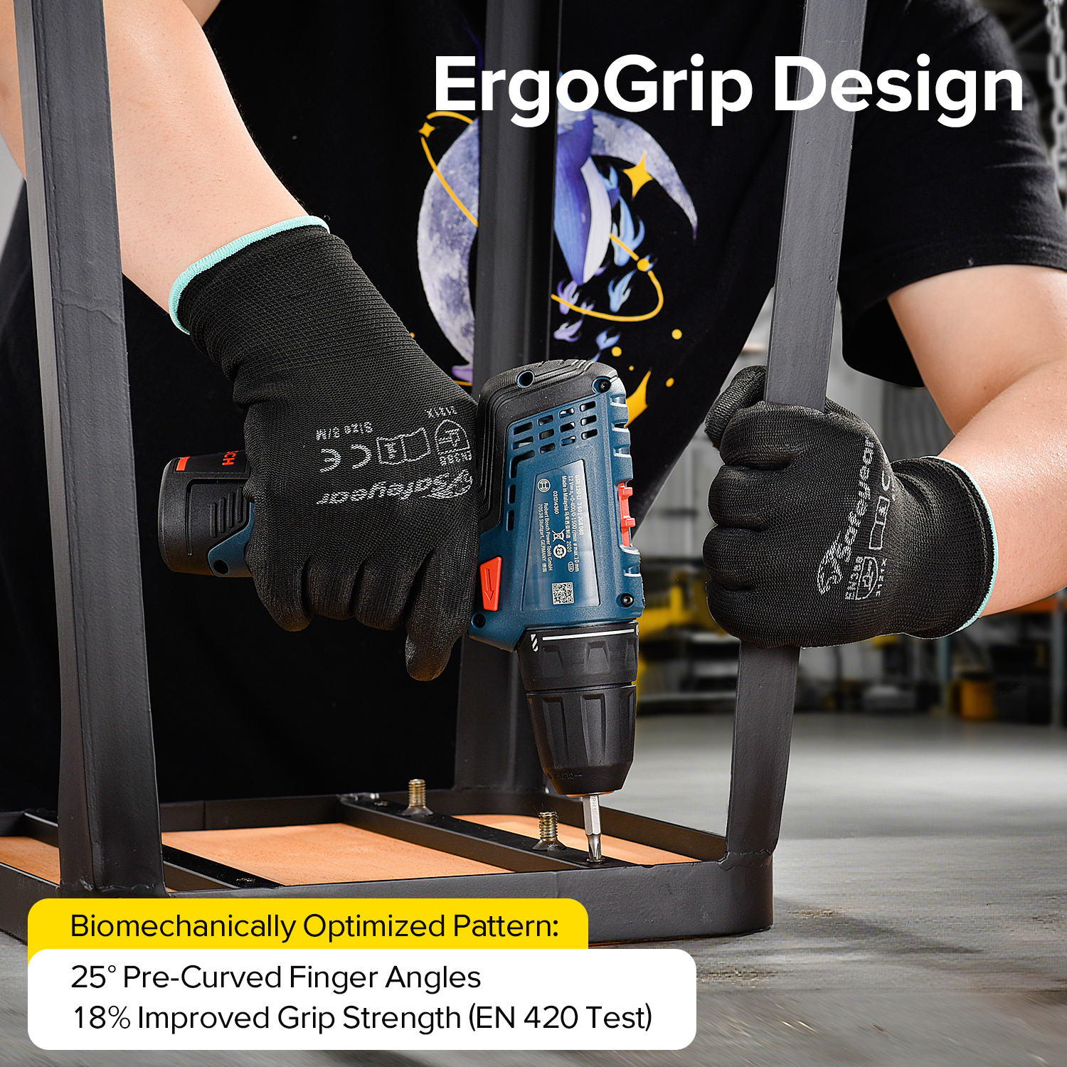 PU Safety Work Gloves PN8003 