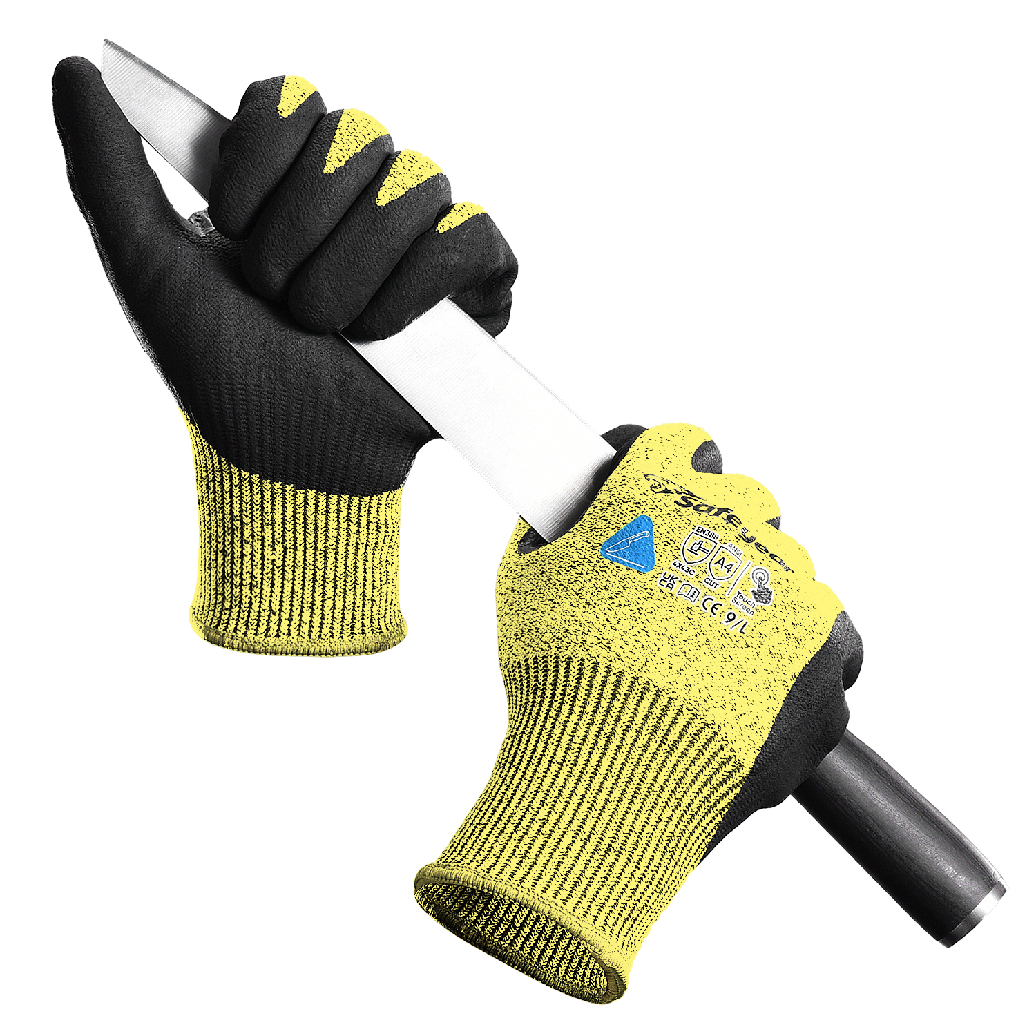 Cut Resistant Safety Work Gloves PD8045 Yellow