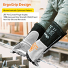 Heat Resistant Gloves For Welding Gloves Leather Cowhide FL-1023 Black & Grey