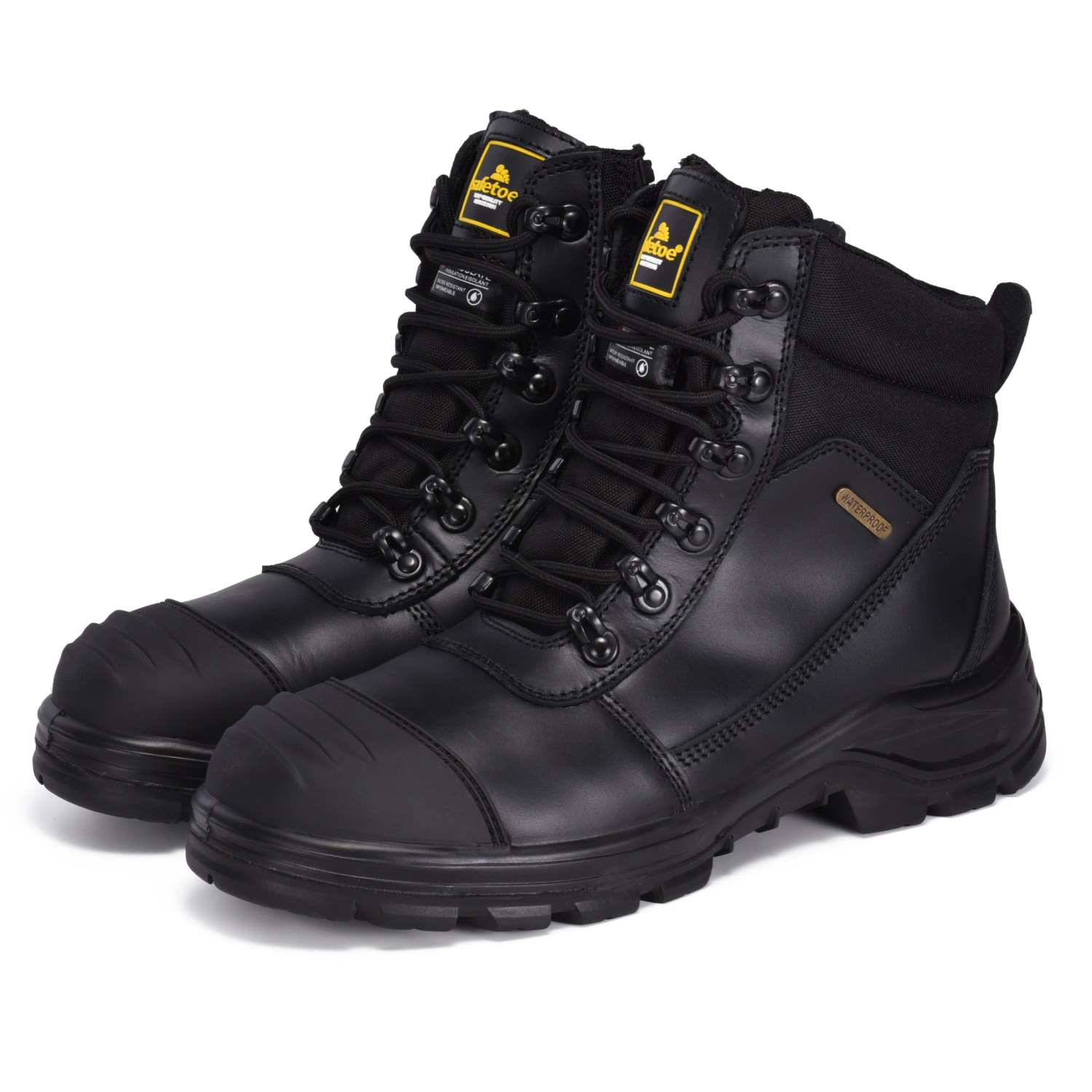 Heavy Duty Work Boots Composite Toe Waterproof Membrane M-8577 Black