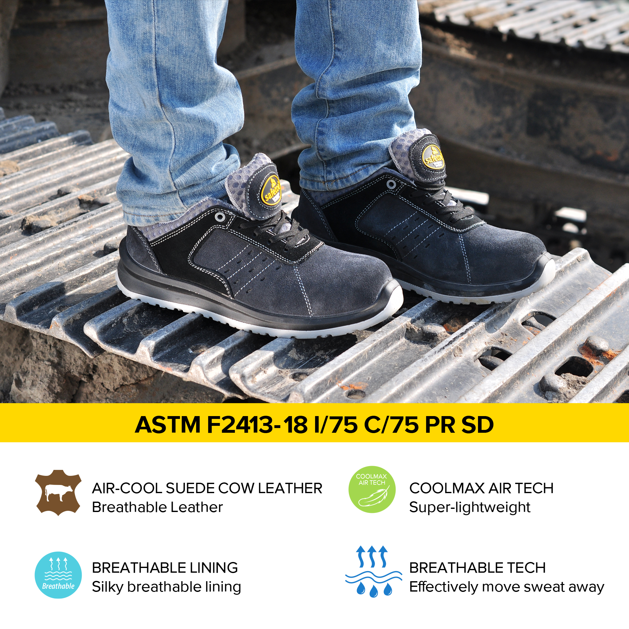 L7331-cow leather safety shoes