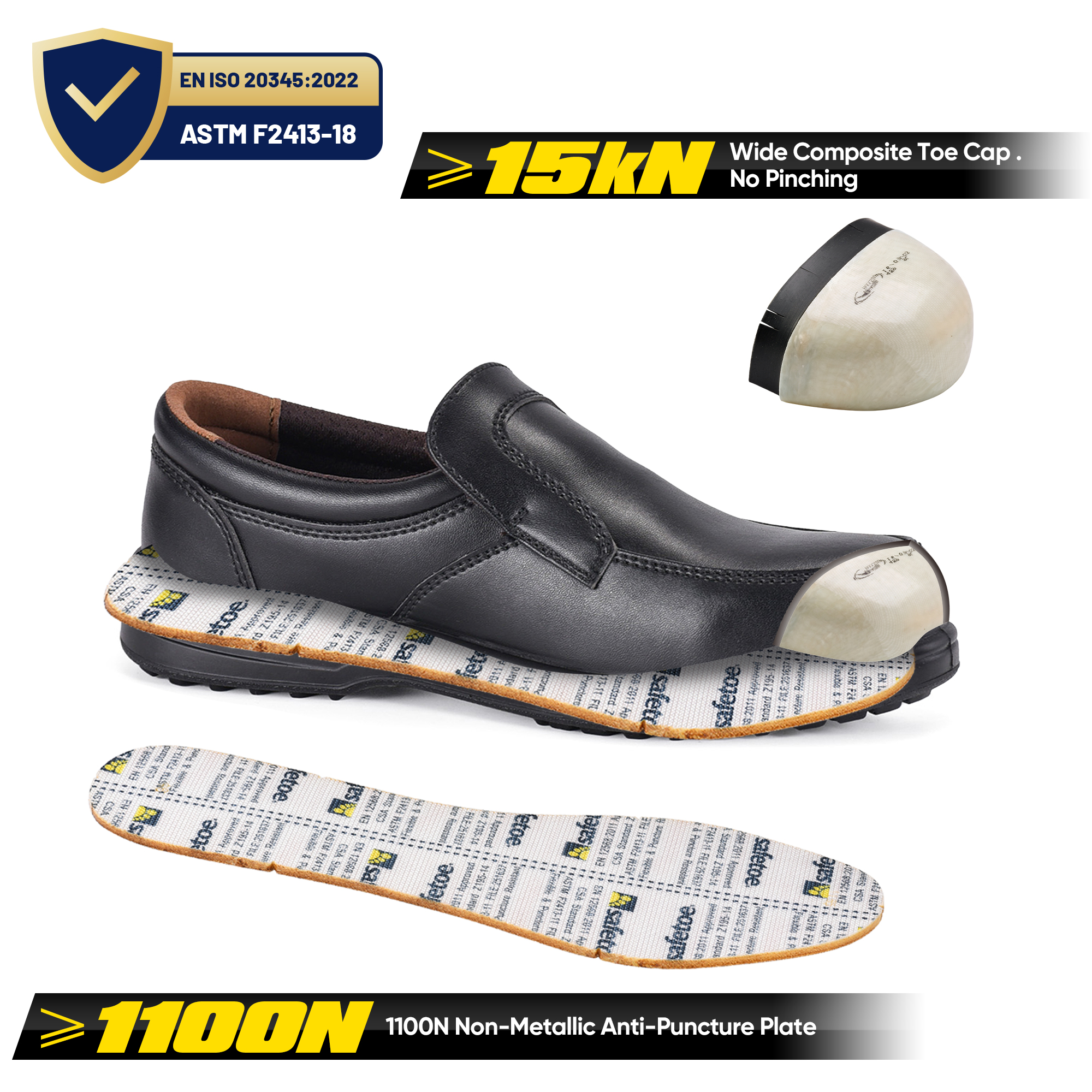 Leather Safety Shoes for Executive & Manager L-7610
