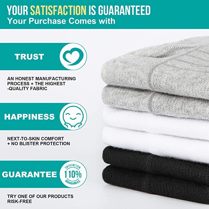 Safetoe 100% Cotton Antibacterial Work Socks – 7 Pairs