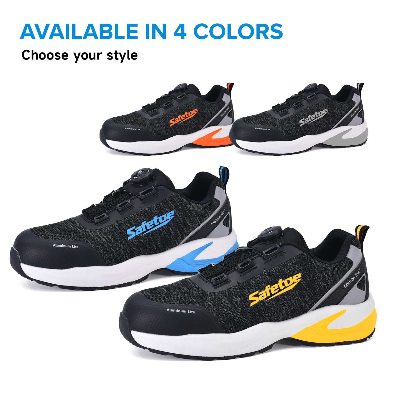 Aluminum Toe Summer Working Safety Shoes Anti-Slip for Logistics Workers L-7609 Yellow