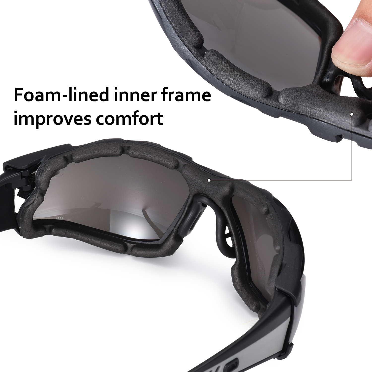 Ready Stock Protective Safety Glasses For Women SG037 Black