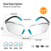 Safety Glasses CE EN166 UV400 Protective Work Eyewear SG003 Blue