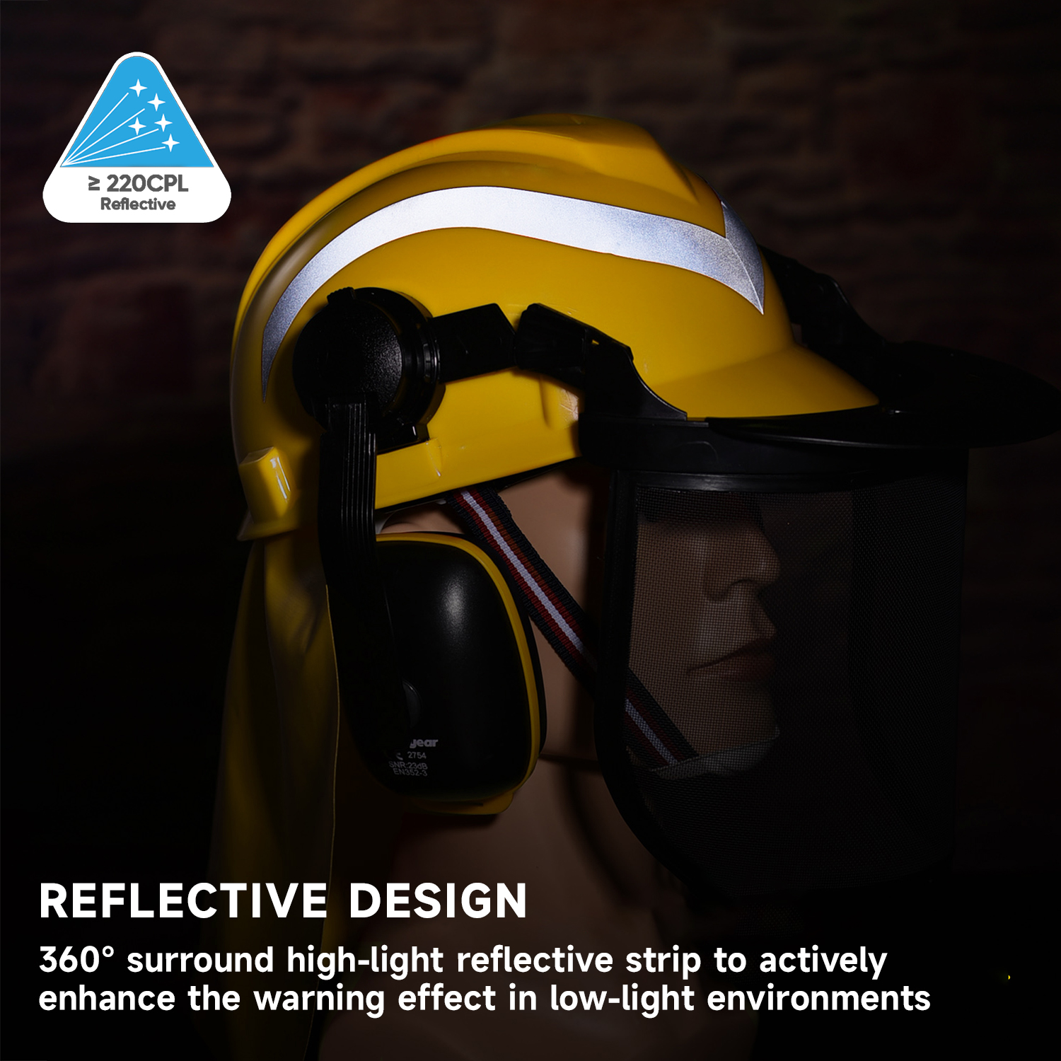 Face Shield Protection Safety Helmets M-5009 Yellow