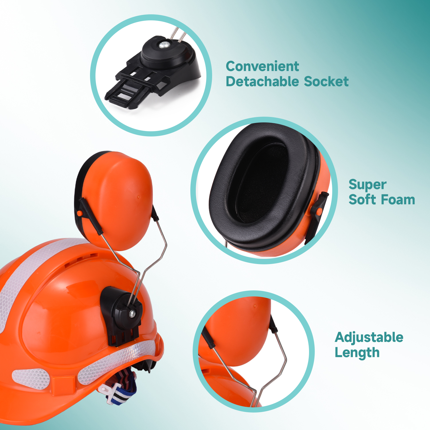 High Quality Ear Muffs E-2008D Orange