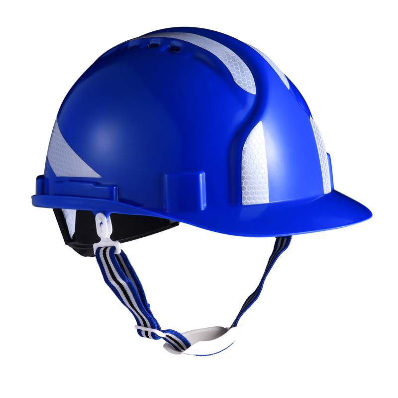 Blue Reflective Type Safety Helmet W-036 Blue