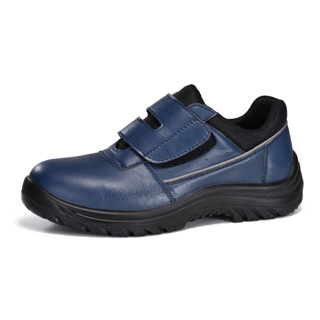 Blue Color S2 ESD Approved Light Weight Micfo Fiber Leather Safety Shoes L-7531