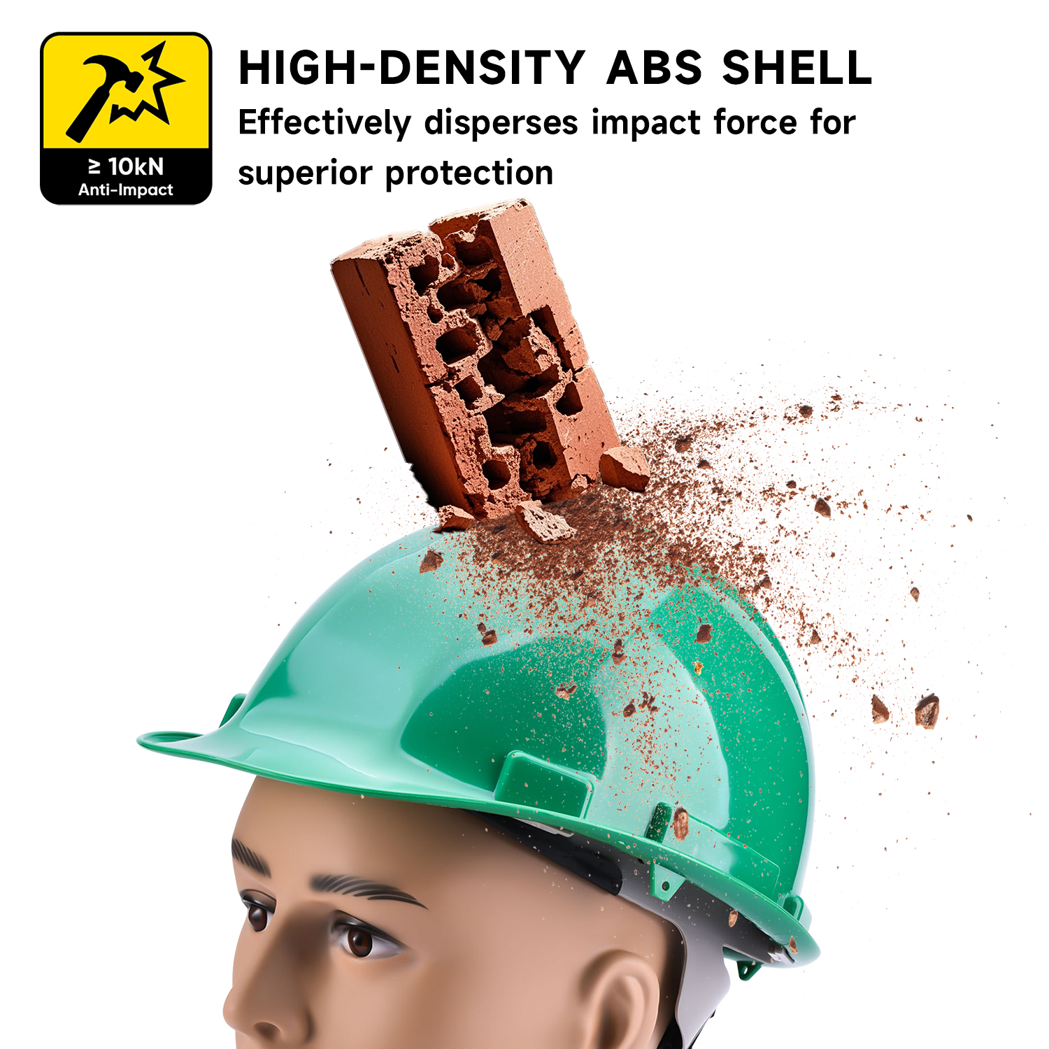 Construction Safety Helmet W-001 Green