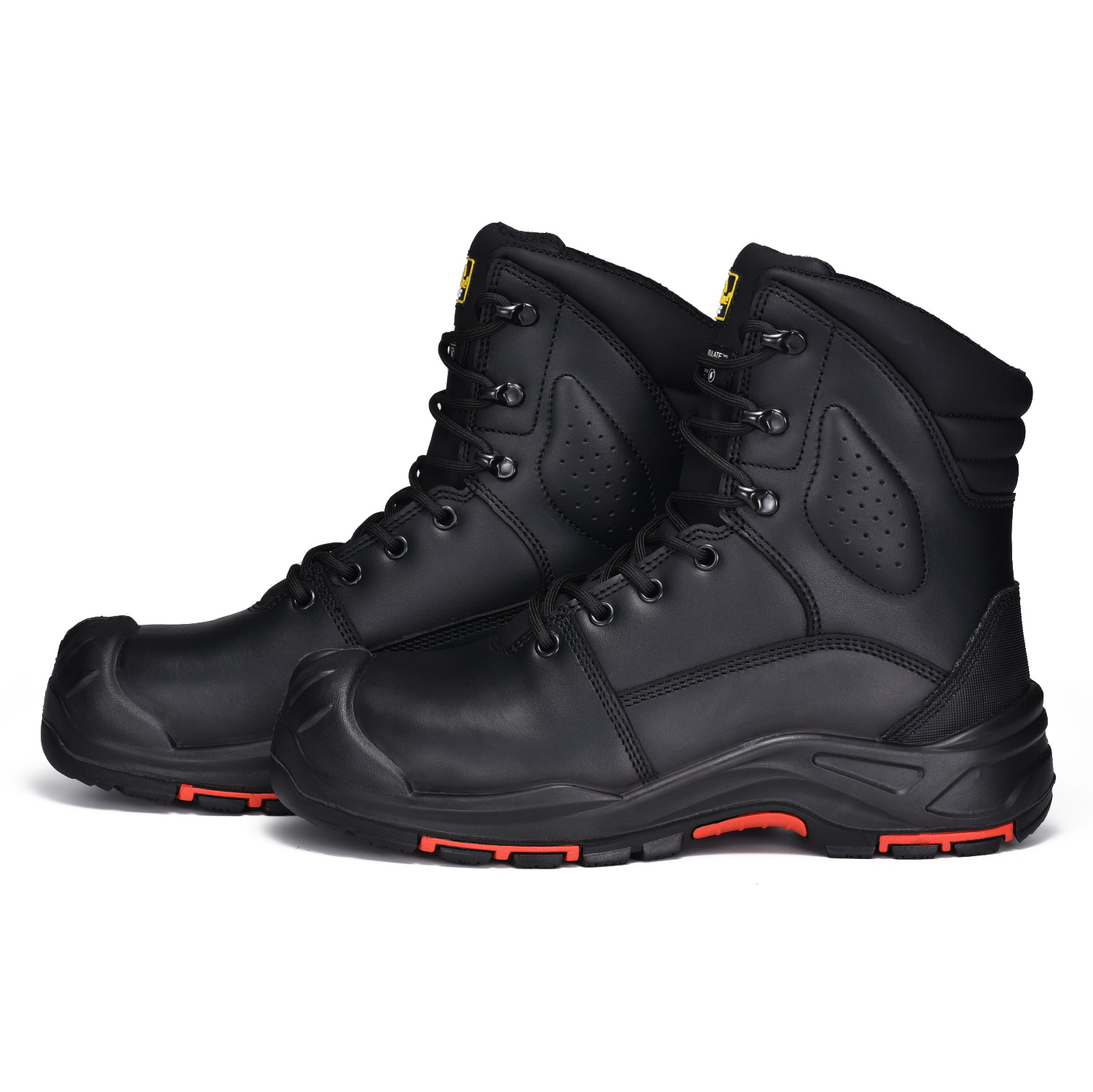 Composite Toe Water Resistant Heavy Duty Work Boots H-9537 Black