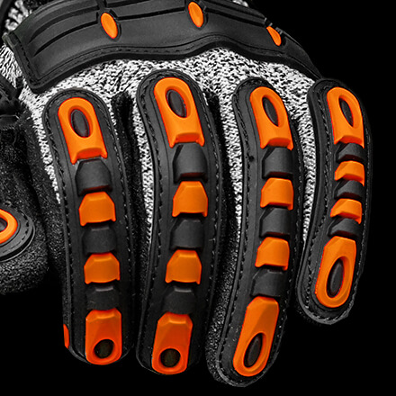 Ready Stock Anti-Cut Mechanical Work Gloves TPR9004 Orange