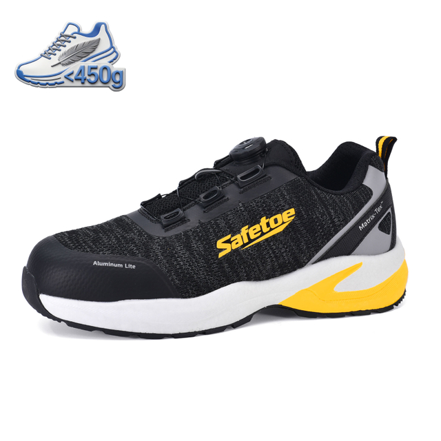 Aluminum Toe Summer Working Safety Shoes Anti-Slip for Logistics Workers L-7609 Yellow