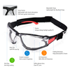 Anti-Fog Safety Glasses for Dusty Worksites Foam-Lined | ANSI Z87.1 & EN166 SG037 Red