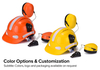  Vented Safety Helmet with Earmuffs Hearing Protection