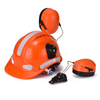  Manufacturing Earmuffs Construction Safety Helmet Abs CE Approved Safety Helmets W-018 Orange