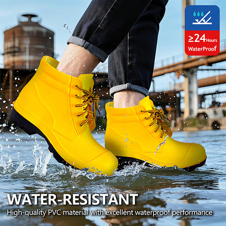Steel Toe Rain Boots W-6050 Yellow