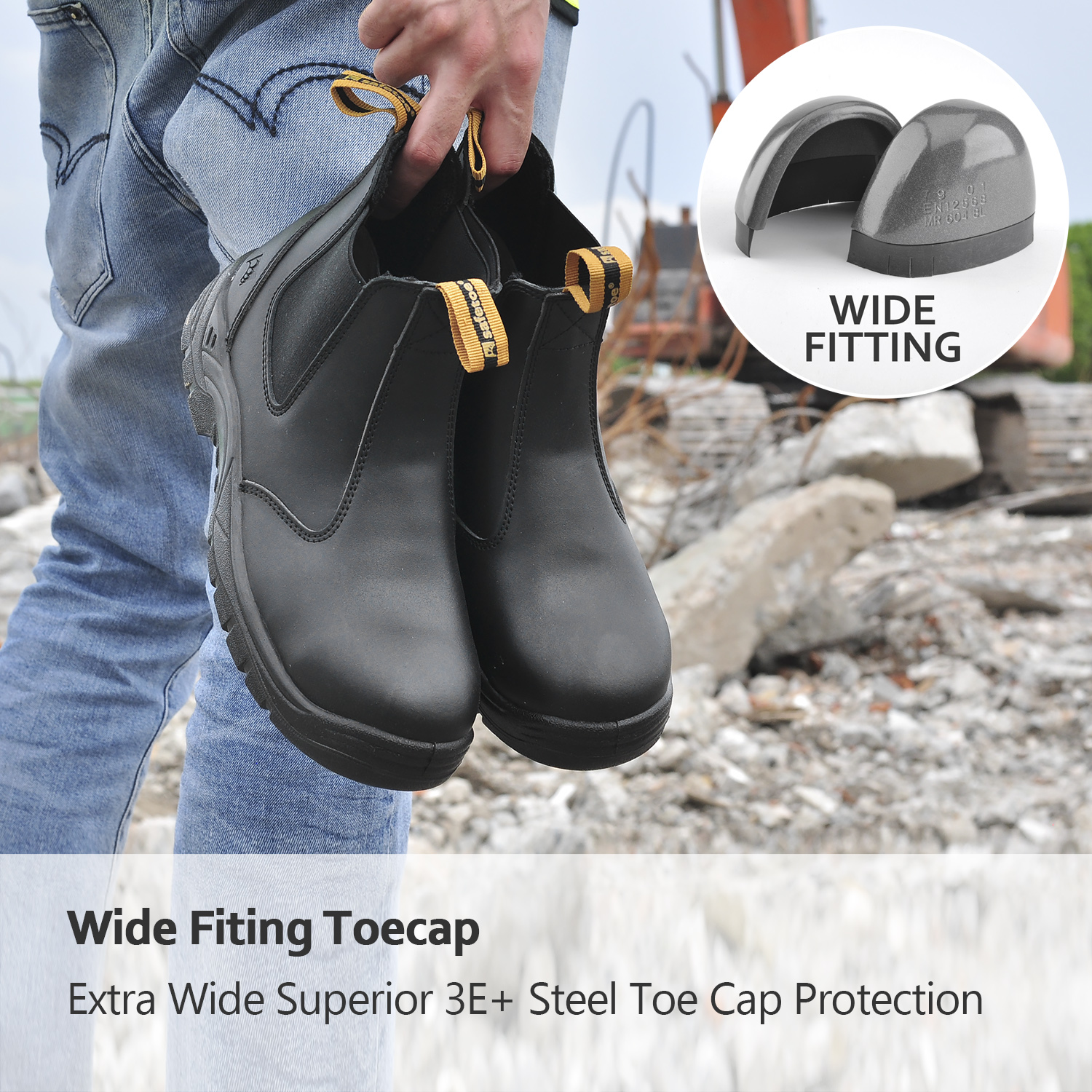 wide fit work boots