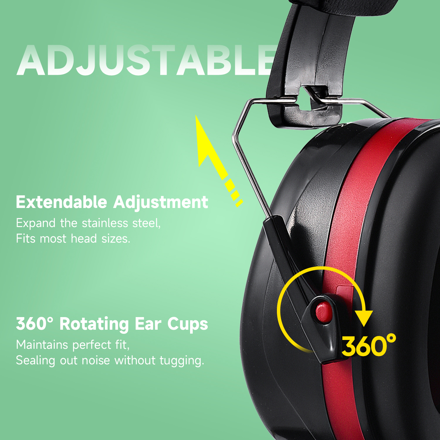 Ready Stock ABS Protective Ear Muffs EM-5002 Red