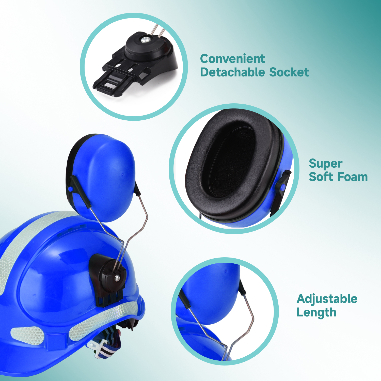 High Quality Ear Muffs E-2008 Blue