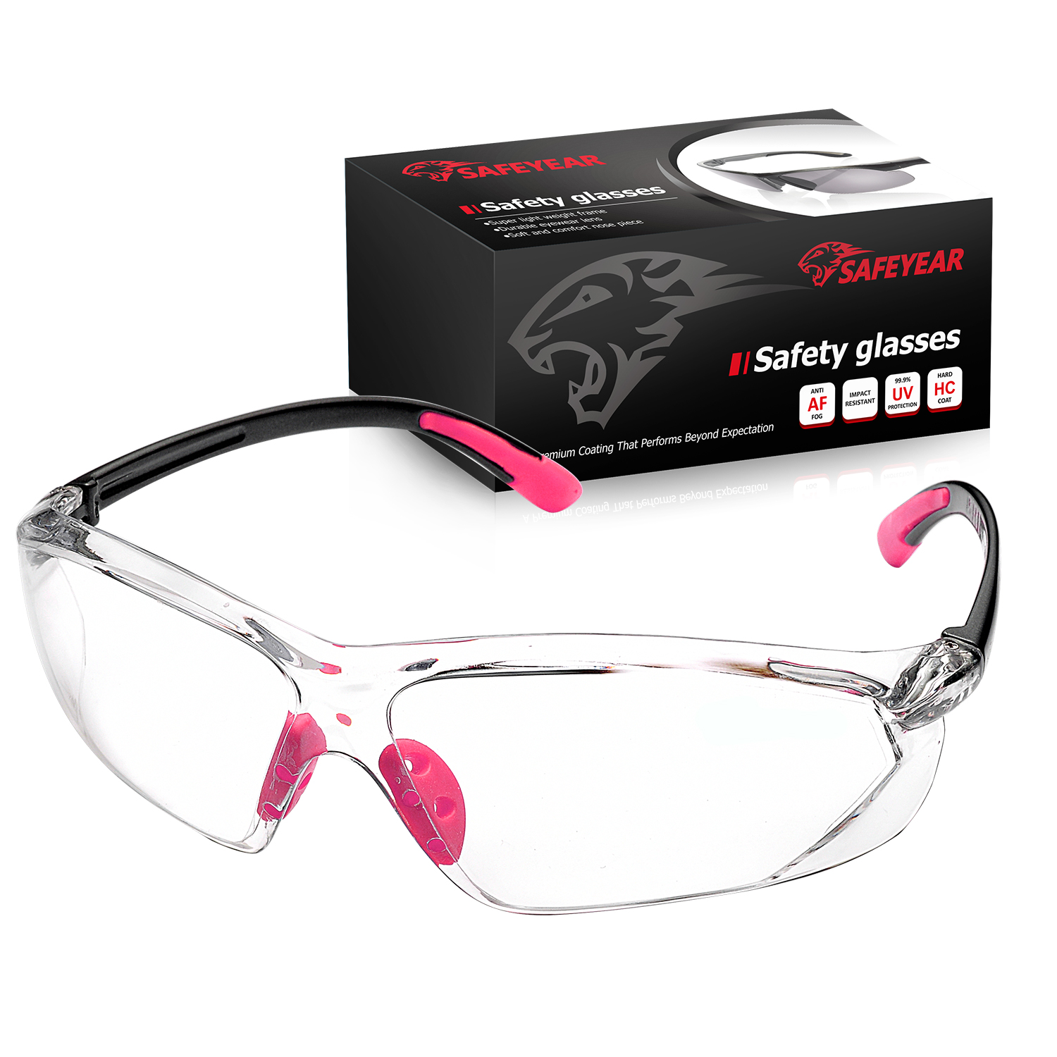 Lady Design Protective Safety Glasses SG003 Pink