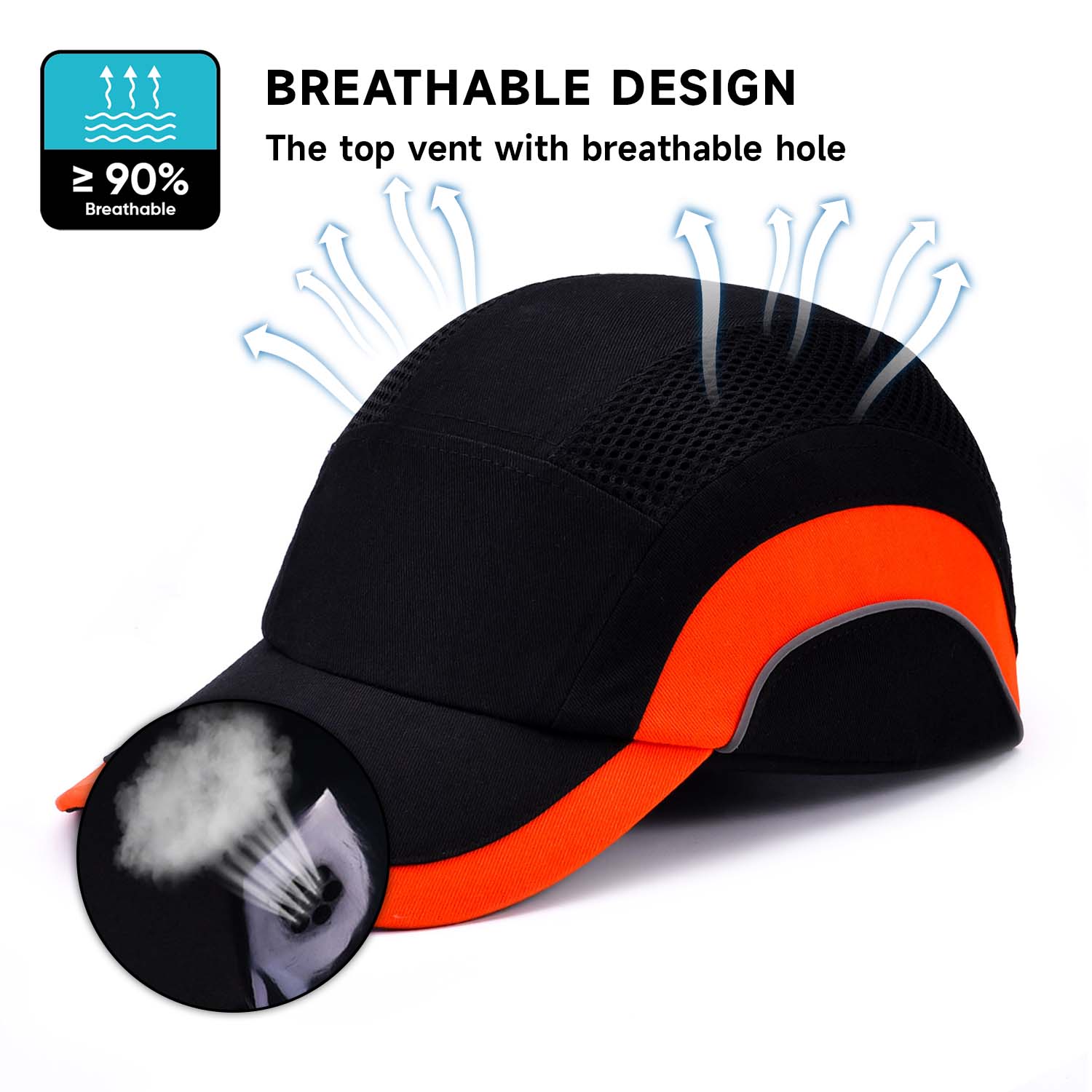 Athletic Sport Safety Cap WH001 Dark Orange