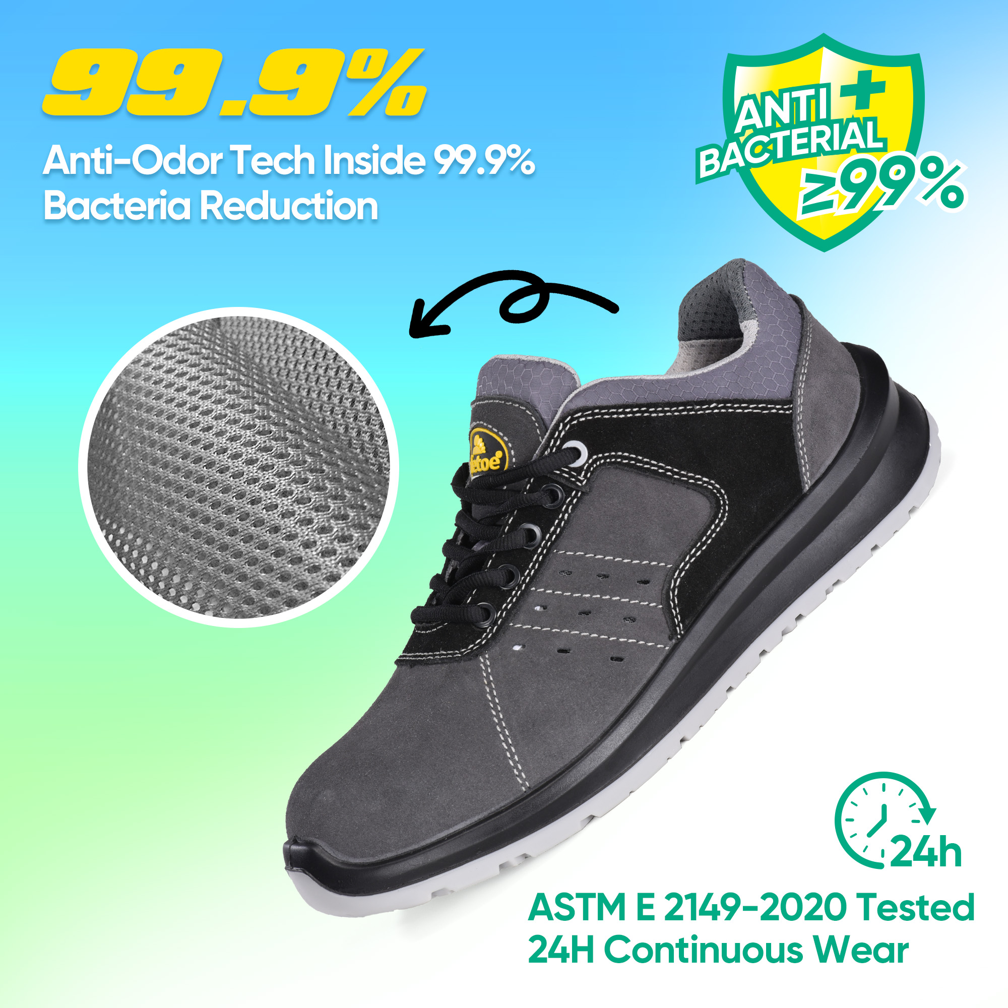 Light Weight Metal Free Work Shoes L-7331 