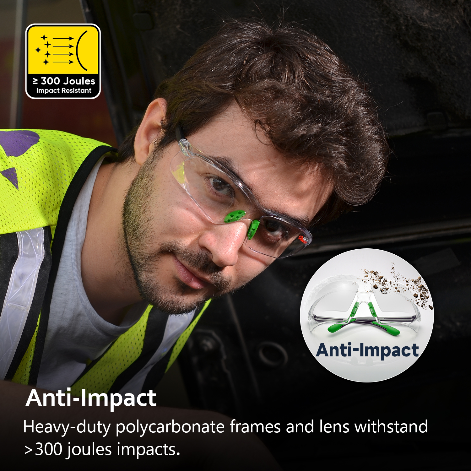 Ready Stock Anti-Fog Safety Glasses SG003GN