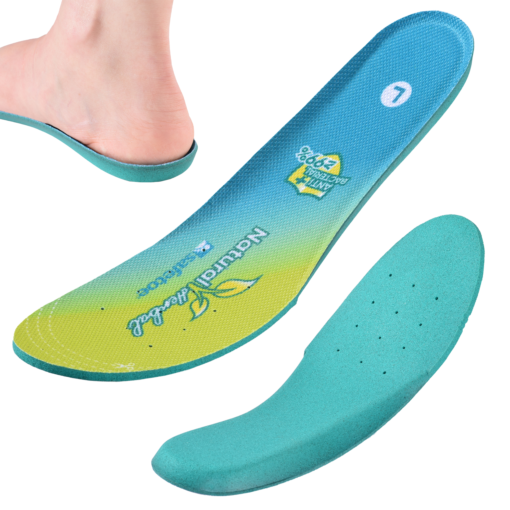 Antibacterial Orthotic Insoles for Work Boots J-018