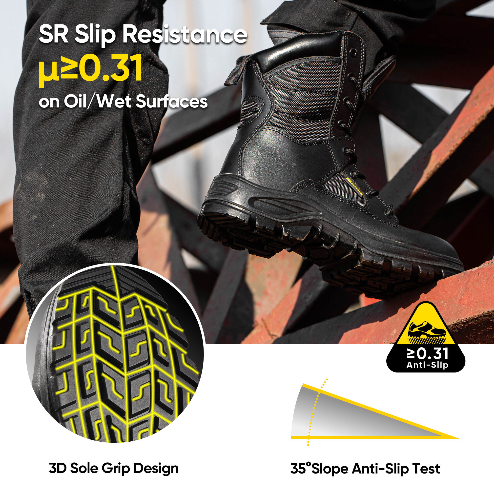 Military Design Work Boots H-9438