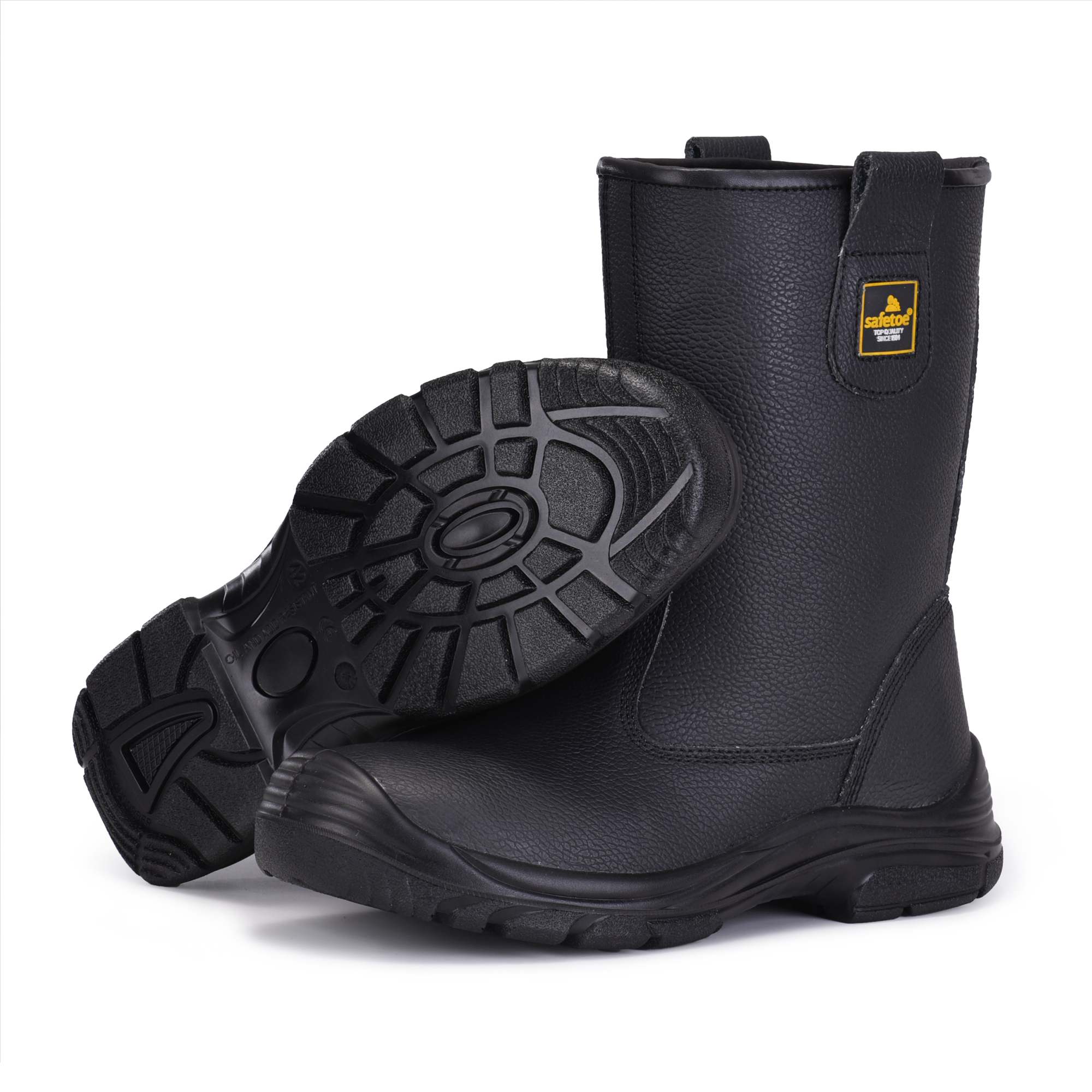 Oil Field Industry Resistant Rig Steel Toe Safety Boots H-9430