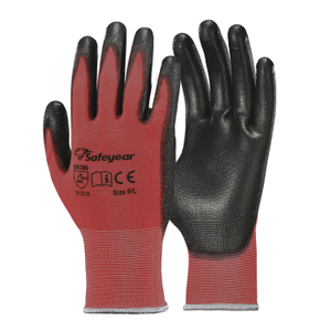 PU Coated Heavy Duty Work Gloves PN8003 Red
