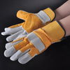 Working Leather Gloves Reinforced Leather Gloves Leather Impact Gloves Cut 5 FL-1015 Yellow