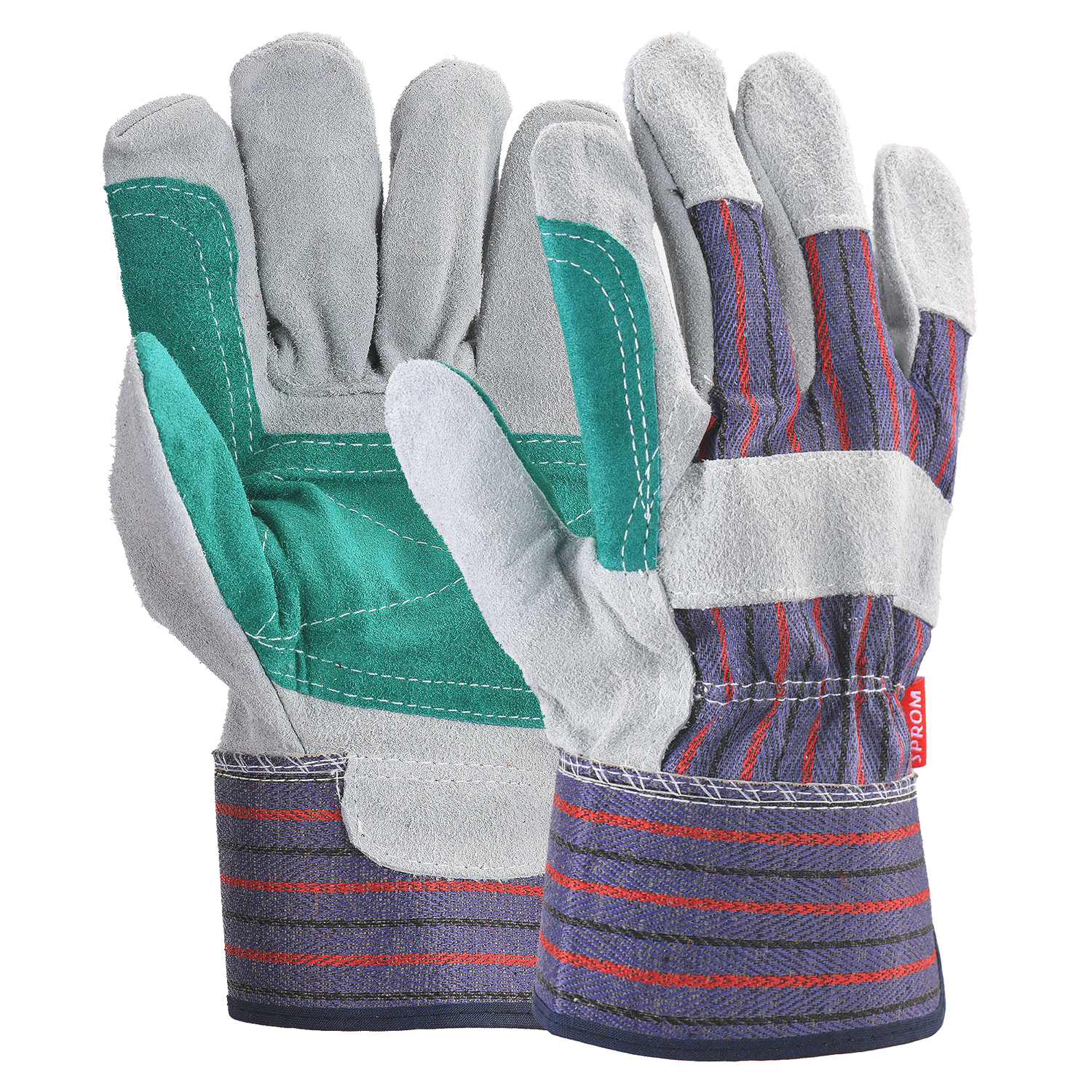 Anti-cut Glove with Cowhide Palm Leather Impact Gloves FL-1015 Blue