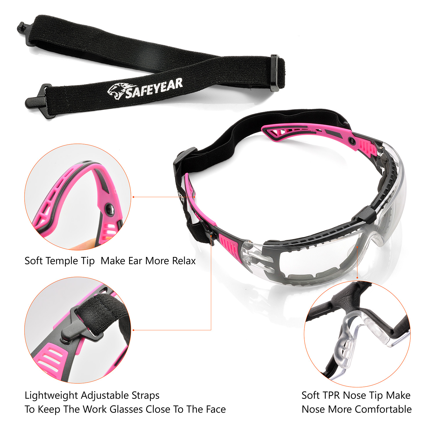 Women Fit Anti-Fog Safety Glasses | ANSI Z87.1 & CE EN166