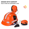  Vented Safety Helmet with Earmuffs Hearing Protection