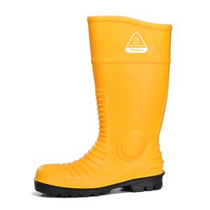 PVC Gum Boots Waterproof W-6055 Yellow