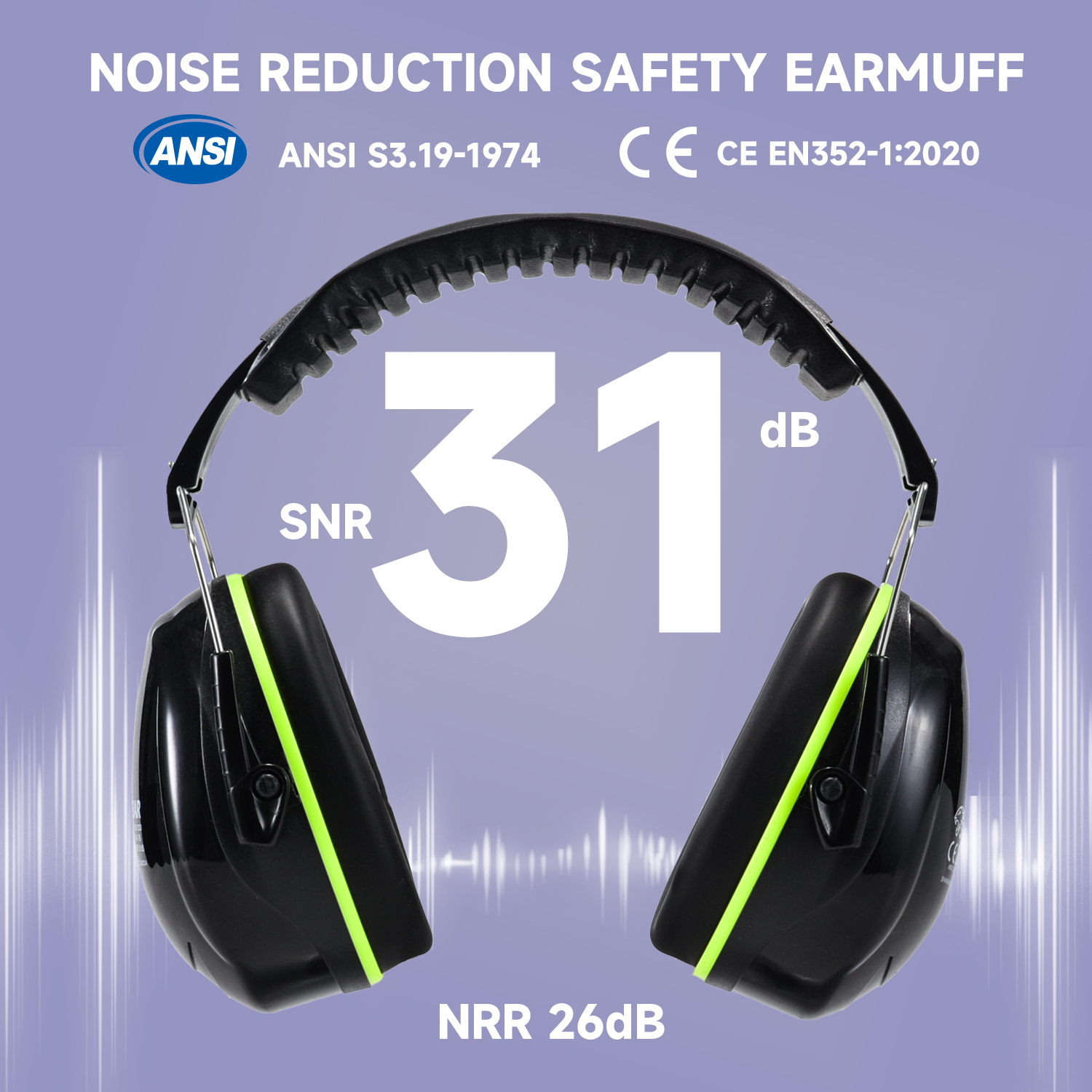 ABS Hearing Protection Ear Muffs Protective Ear Muffs Ready Stock FM-1B