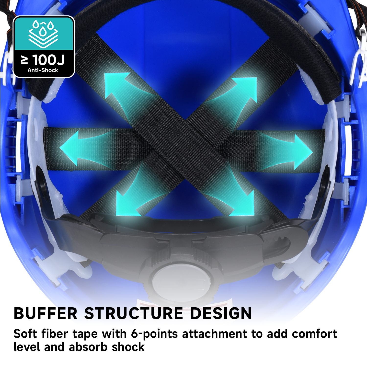 Industrial Safety Helmet W-018 Blue
