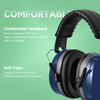 Foldable ABS Hearing Protective Ear Muffs EM-5002B Dark Blue
